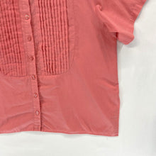 Sue Scott Women's Button Up Blouse Pleated Lightweight Sheer Pink Size 18W