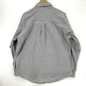 Wrangler Men's Plaid Button Up Shirt Rugged Wear Outdoor Blue White Size L