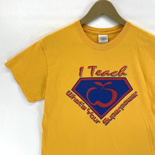 Gildan Men's Graphic T Shirt I Teach Whats Your Superpower Apple Yellow Size M