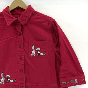 Ladies Whimsical Cat Mouse Shirt Red 14W