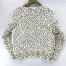 Penbrooke Lane Women's Knit Sweater Cozy Soft Pearl Flower Vtg Beige Size L