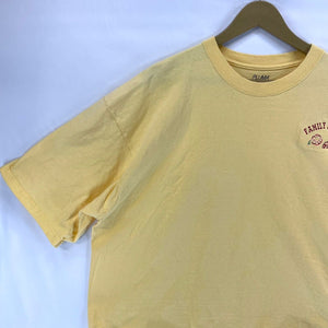 Pluma Women's Cropped T Shirt Gail Family Florist Stitching Yellow Size 2XL