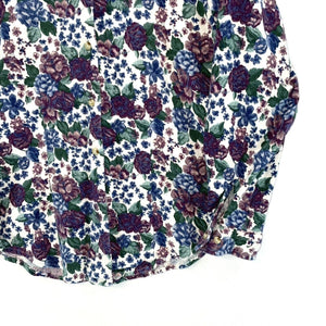 Ladies Fashion 90s Flower Print Shirt Size M