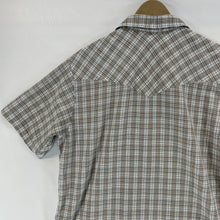 Express Rider Men's Button Up Shirt Pearl Snap Vtg Made USA Plaid Gray Size L