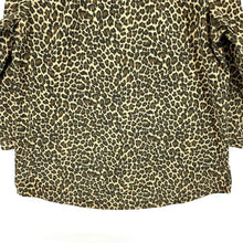 Joan Rivers Women's Light Jacket Blouse Pockets Leopard Cheetah Brown Size M