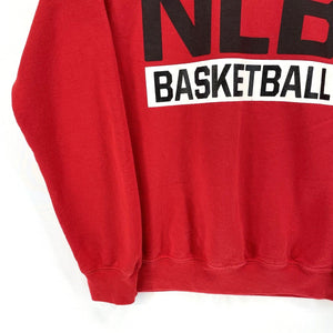 Gildan Men's Fleece Sweatshirt NLB Basketball Swiss Sports Red Size S