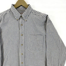 Wrangler Men's Plaid Button Up Shirt Rugged Wear Outdoor Blue White Size L