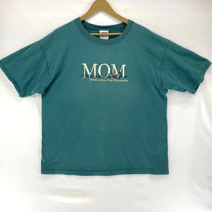 Top Threads Women's T Shirt Mom Stitching Flower Garden Vtg USA Green Size XL