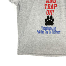 Gildan Women's T Shirt Feral Cat Project Keep Calm Trap On Souvenir Gray Size L