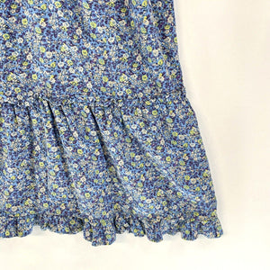 Universal Thread Women's Flowy Dress Floral Ruffle Criss Cross Blue Size XS