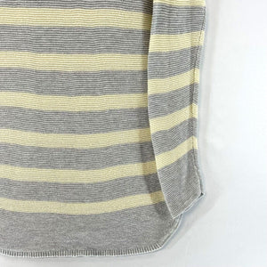 J Jill Women's Knit Sweater Dress Long Tunic Cozy Striped Gray Yellow Size XS