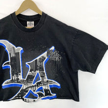 PRO 5 Men's Graphic T Shirt Cropped Los Angeles Graffiti Vtg Y2K Black Size 2XL