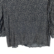 Metroline Women's Flowy Duster Light Jacket Tribal Dot Vtg Made USA Black Size L