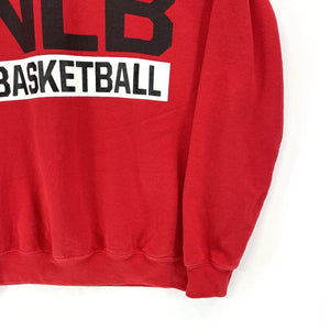 Gildan Men's Fleece Sweatshirt NLB Basketball Swiss Sports Red Size S