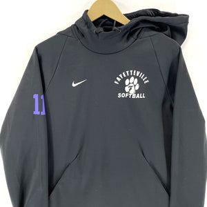 Nike Dri Fit Men's Hoodie Softball 11 Fayetteville Bulldog Sports Black Size L