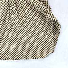 Liz Claiborne Women's Blouse Light Button Up Sunflower Polka Dot Beige Size 20