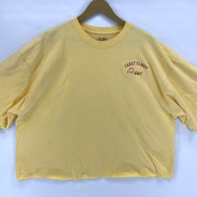 Pluma Women's Cropped T Shirt Gail Family Florist Stitching Yellow Size 2XL