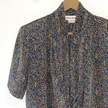 Helene St Marie Women's Flowy Blouse Graffiti 80's 90's Made USA Vtg Size 10