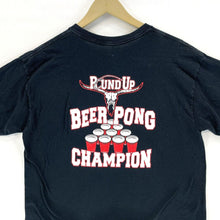 Gildan Men's T Shirt Round Up Beer Pong Champion Black Size L