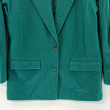 Prophecy Women's Wool Blazer Jacket Pockets Lined Vtg Made USA Green Size 6