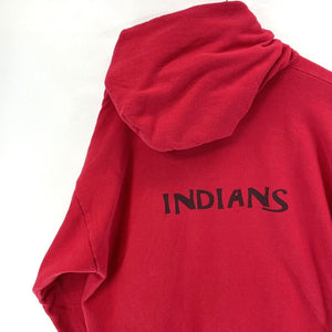 Hanes Men's Hoodie Sweater Ramay Pride Runs Deep Indians Sports Red Size XL