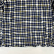 Jack Jones Vintage Co Men's Button Up Shirt Lightweight Plaid Blue Yellow Size L