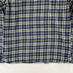 Jack Jones Vintage Co Men's Button Up Shirt Lightweight Plaid Blue Yellow Size L