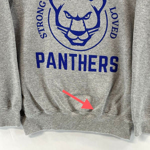 Port Co Women's Crewneck Sweatshirt Panthers Sports Gray Size Youth L Adult XS