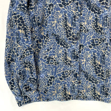 Elegant Blue Snake Pattern Blouse PL