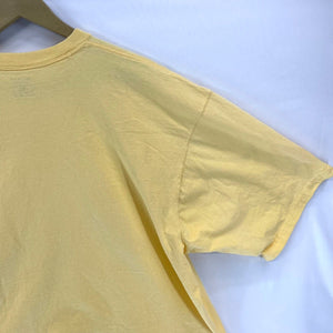 Pluma Women's Cropped T Shirt Gail Family Florist Stitching Yellow Size 2XL