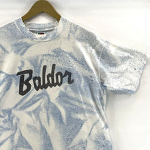 Fruit of Loom Best Men's Graphic T Shirt Baldor Music Splatter Paint Blue Size L