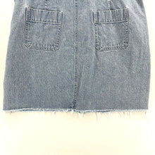 Christopher & Banks Women's Denim Mini Skirt Frayed Cutoff Cowgirl Blue Size 10