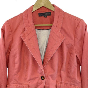 Proenza Schouler Womens Blazer One Button Jacket Casual Office Coral Pink Size S