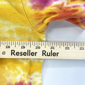 Colortone Women's Cropped T Shirt Elk River Canoe Tie Dye Spiral Yellow Size L