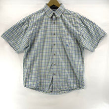 Twenty X Wrangler Men's Button Up Shirt Pastel Plaid Blue Green Vtg Size L