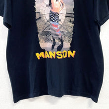 Marilyn Manson Graphic Tee Shirt USA Flag Skirt Rock On Vintage Y2K Size XL