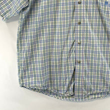 Twenty X Wrangler Men's Button Up Shirt Pastel Plaid Blue Green Vtg Size L