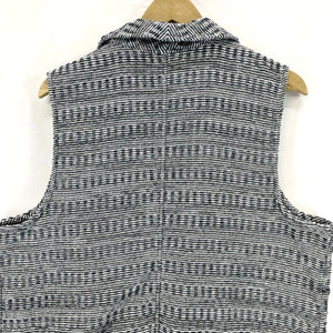 Christopher & Banks Women's Open Vest Nautical Knit Heather Blue White Size XL