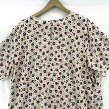 Kathie Lee Women's Polka Dot Blouse Sheer Flowy Office Vtg Beige Size XL