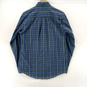 McGregor Classics Men's Button Up Shirt Lightweight Vtg Plaid Blue Green Size S