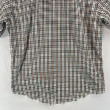 Express Rider Men's Button Up Shirt Pearl Snap Vtg Made USA Plaid Gray Size L