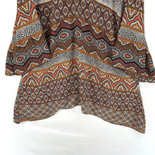 Cato Women's Boho Blouse Tunic Cover Up Hippie Tribal Striped Orange Size 14W