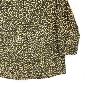 Joan Rivers Women's Light Jacket Blouse Pockets Leopard Cheetah Brown Size M