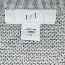 J Jill Women's Knit Sweater Dress Long Tunic Cozy Striped Gray Yellow Size XS