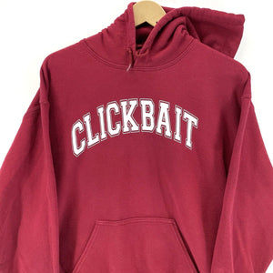 Gildan Men's Hoodie Clickbait Internet Computer College Fun Souvenir Red Size M