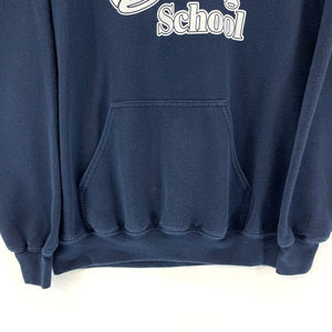 Gildan Men's Sweater Hoodie King School Knight Crown Relaxed Navy Blue Size M