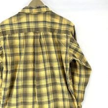 Red Head Men's Plaid Button Up Shirt Lightweight Workwear Yellow Blue Size S