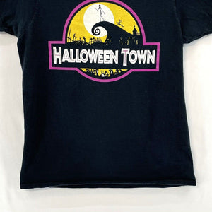 Gildan Women's Graphic T Shirt Halloween Town Disney TV Movie Black Size S