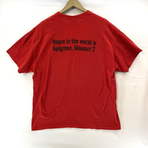 Gildan Men's Souvenir T Shirt Mini Hot Rod Pulls Seligman MO Red Size XL