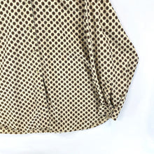 Liz Claiborne Women's Blouse Light Button Up Sunflower Polka Dot Beige Size 20